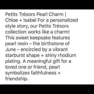 Chloe + Isabel Jewelry - Petits Tresors Pearl Charm Chloe + Isabel Jewelry - Petits Tresors Pearl Charm